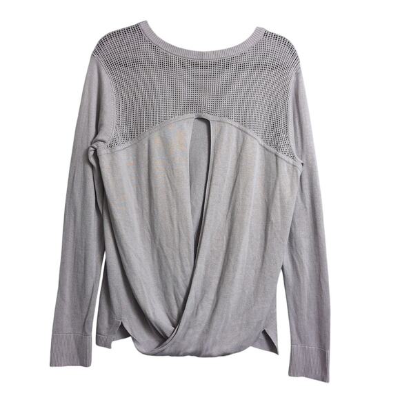 Lululemon Back to Balance Open Back Lavender Cashlu Knit Sweater M/L - Picture 3 of 7